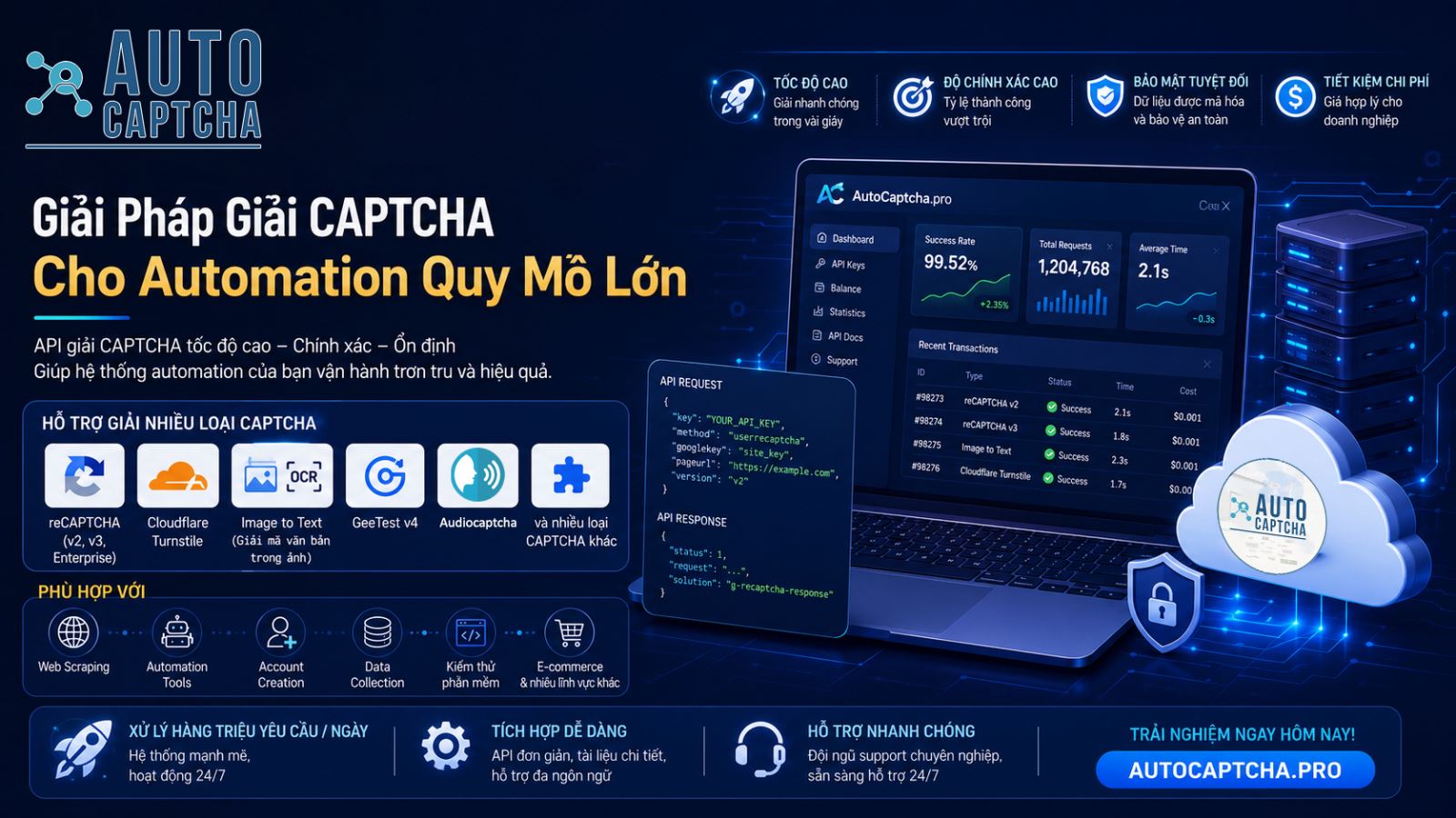 AutoCaptcha.pro – Giải Pháp Giải CAPTCHA Cho Automation Quy Mô Lớn AutoCaptcha.pro – Giải Pháp Giải CAPTCHA Cho Automation Quy Mô Lớn