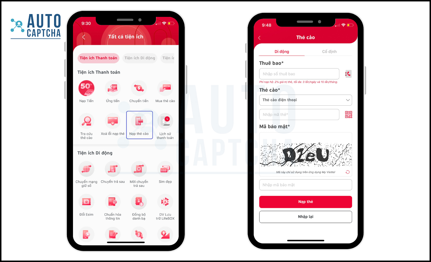 Dịch Vụ Giải Captcha MyViettel Dịch Vụ Giải Captcha MyViettel