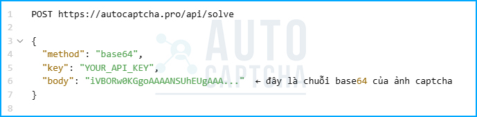 Tích hợp base64 vào API giải Captcha Tích hợp base64 vào API giải Captcha