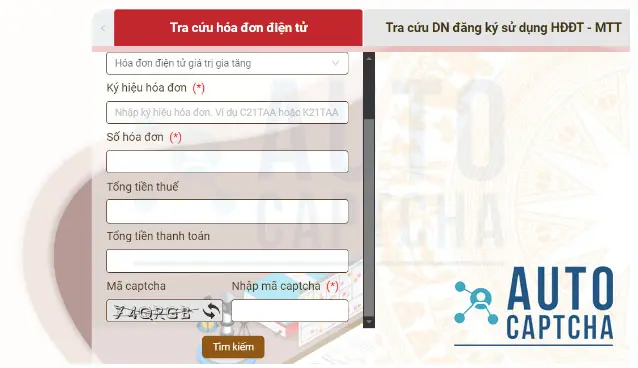 Giải Captcha Tra cứu hóa đơn điện tử Giải Captcha Tra cứu hóa đơn điện tử