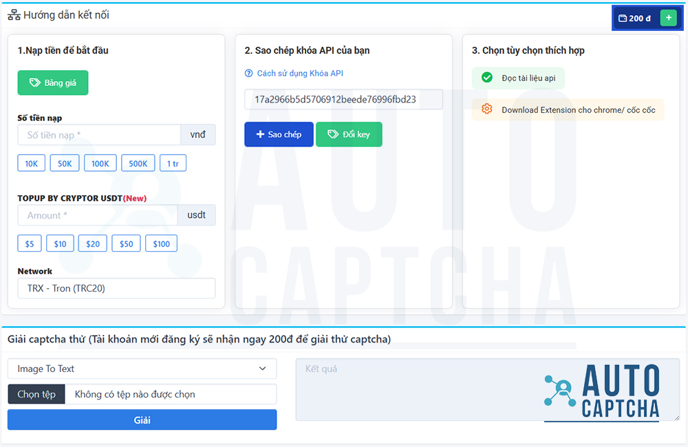 Autocaptcha - Giải Captcha test trước, nạp sau Autocaptcha - Giải Captcha test trước, nạp sau