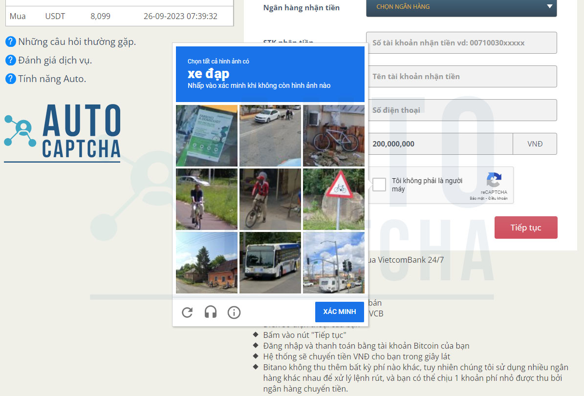 Dịch vụ giải Recaptcha v2 Dịch vụ giải Recaptcha v2