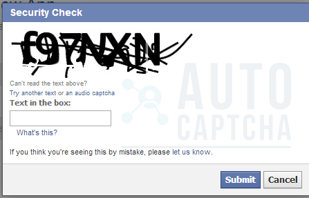 captcha facebook captcha facebook