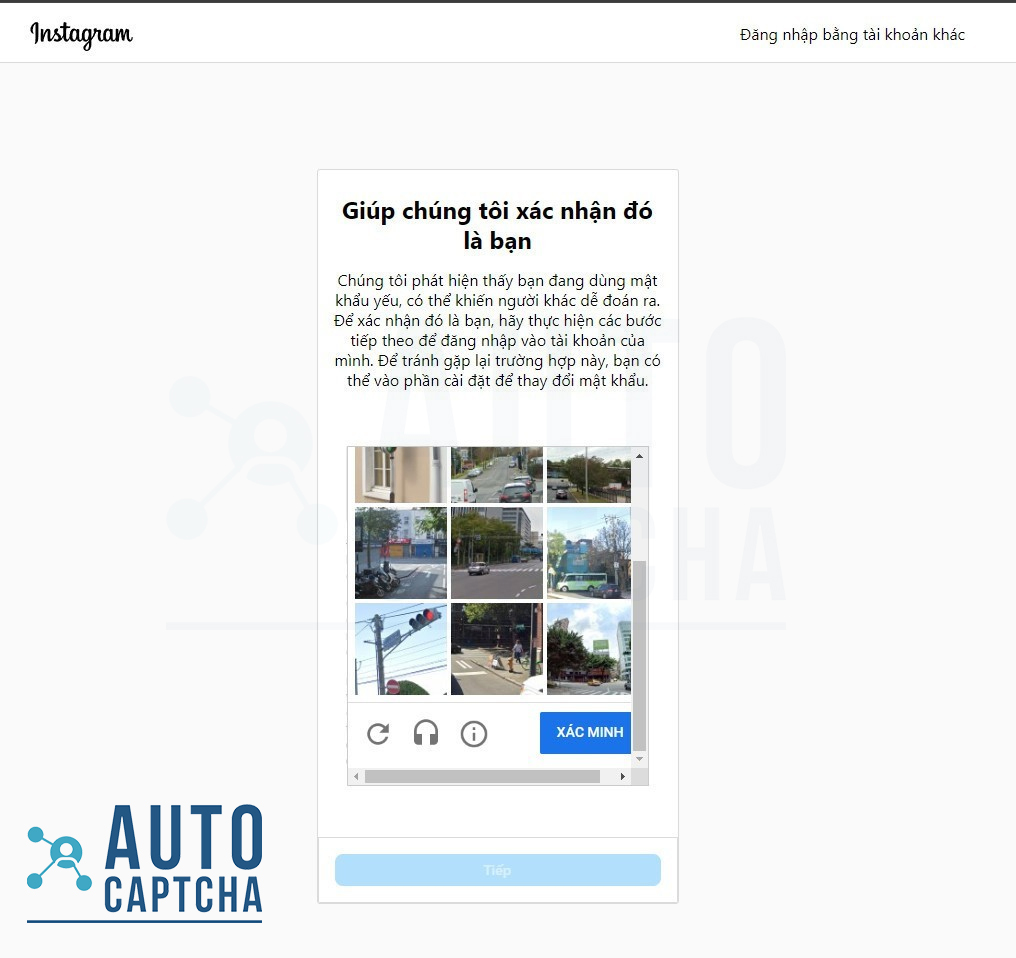 Giải Captcha Instagram chính là giải reCaptcha v2 Giải Captcha Instagram chính là giải reCaptcha v2