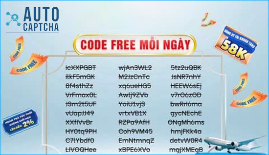 Giải mã Captcha Text khuyến mãi mỗi ngày Giải mã Captcha Text khuyến mãi mỗi ngày